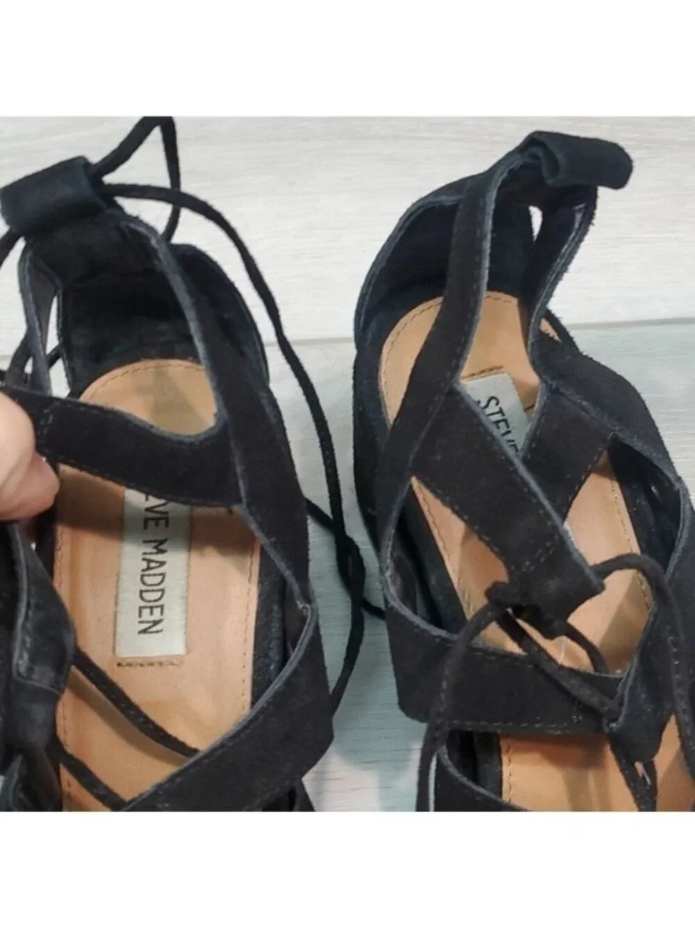 Steve Madden Women HydII Gladiator Lace Up Heels Shoes sz 8M